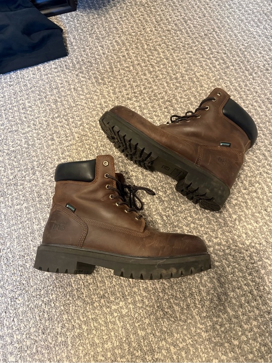 Timberland Other - Timberland Brown Leather Men's Work Boots with Black Collar